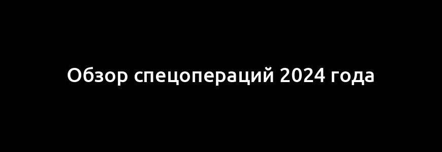 Обзор спецопераций 2024 года