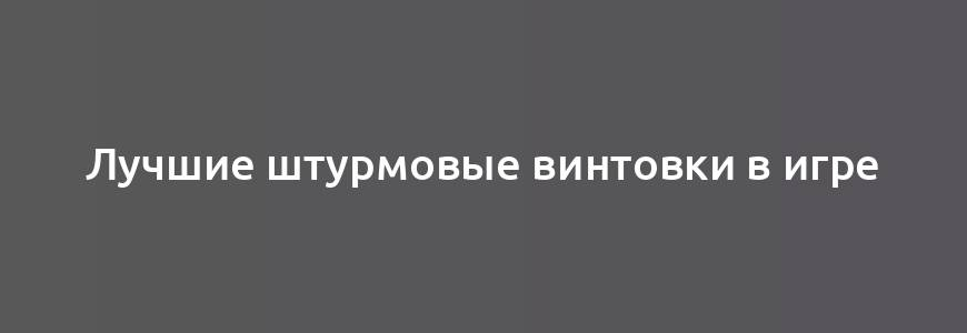 Лучшие штурмовые винтовки в игре