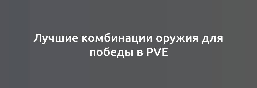 Лучшие комбинации оружия для победы в PvE