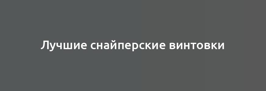 Лучшие снайперские винтовки